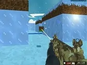 Blocky Swat Shooting Ice...