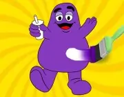 Grimace Shake Coloring B...